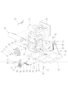 Engine Assembly Kawasaki Diagram and Parts List for M72-KW LC-53AB5GFZ750-29HP-DFI-OHV-LC Cub Cadet Lawn Tractor